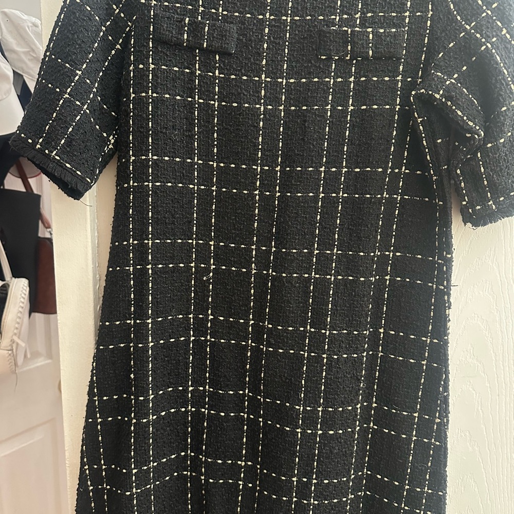 Classic  Black Checkered Dress